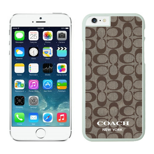 Coach Logo Signature Beige iPhone 6 Cases EYY | Women - Click Image to Close